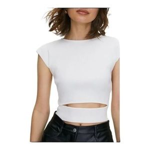 aritzia wilfred yacine knit top / size medium / white